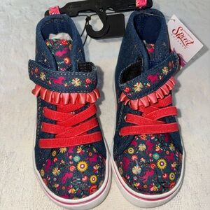 Spirit Kids High-Top Sneakers - Blue and Red